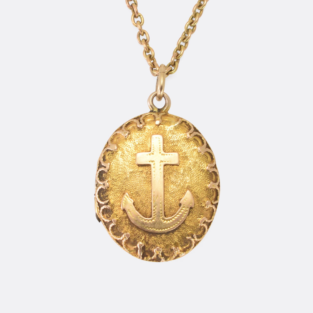Victorian Gold Anchor Locket