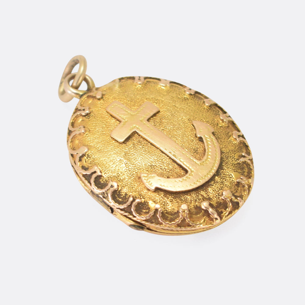 Victorian Gold Anchor Locket