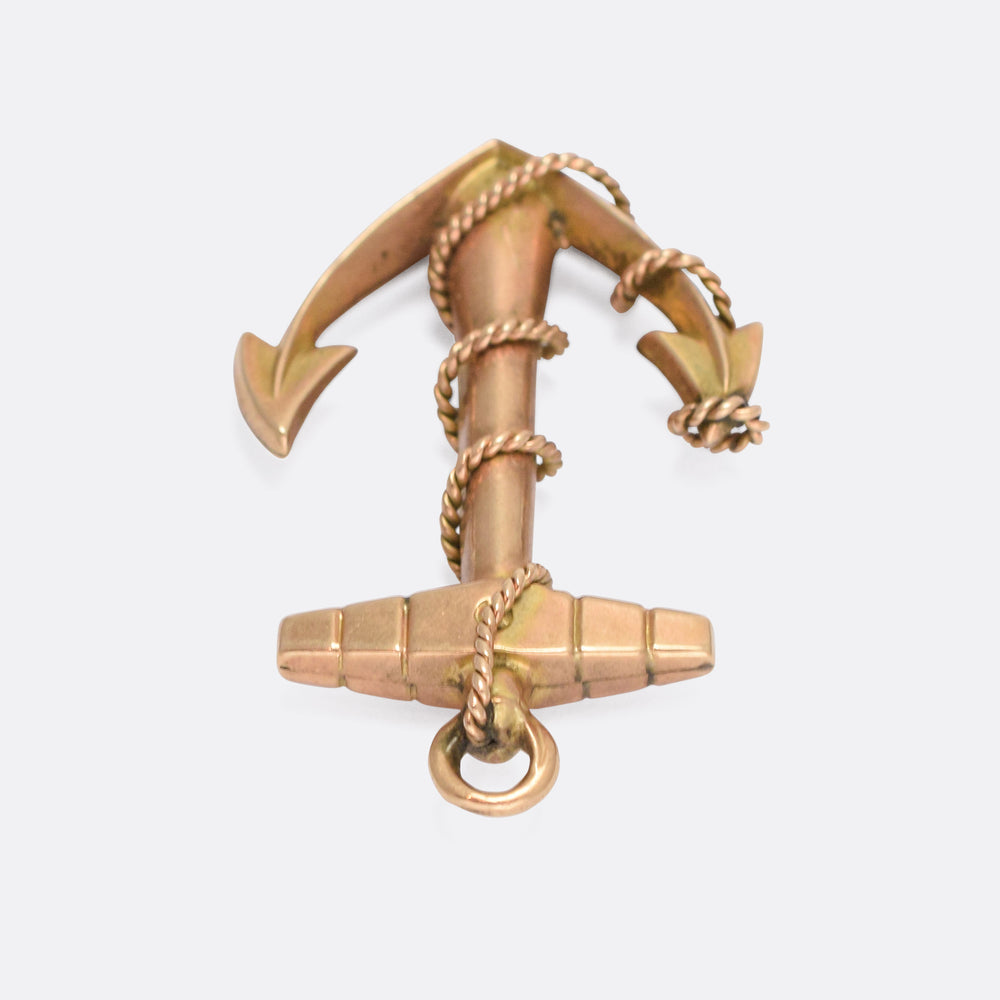 Victorian Gold Anchor Pendant