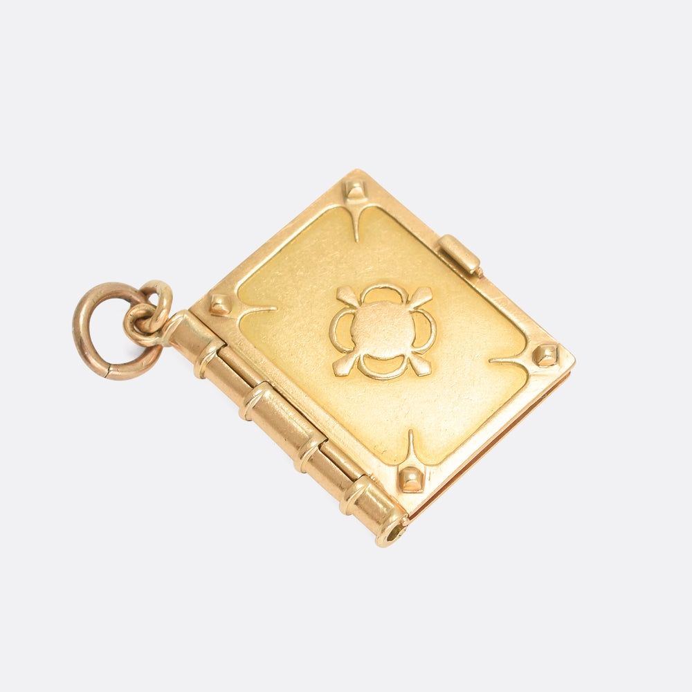 Victorian Gold Book Pendant