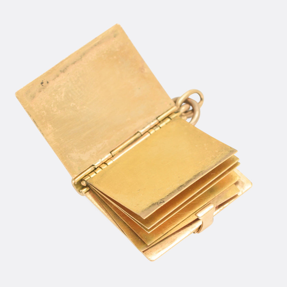 Victorian Gold Book Pendant