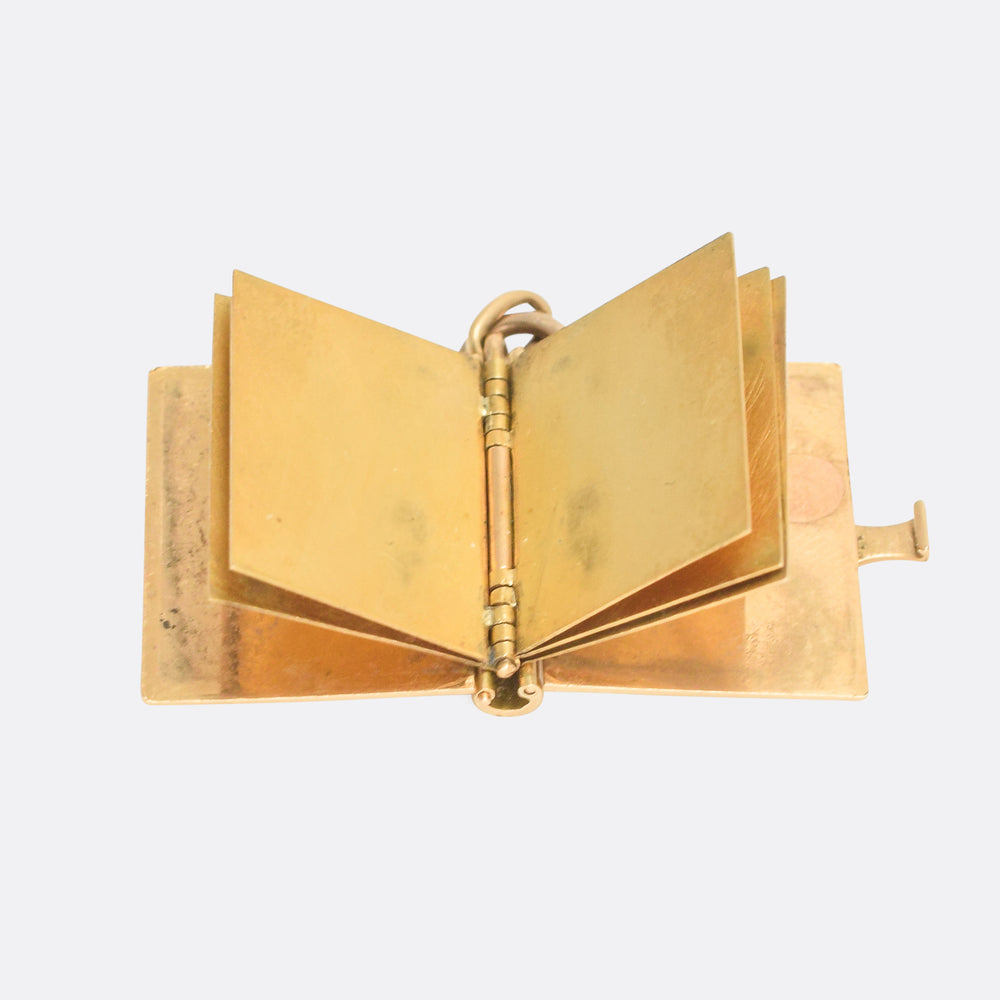Victorian Gold Book Pendant