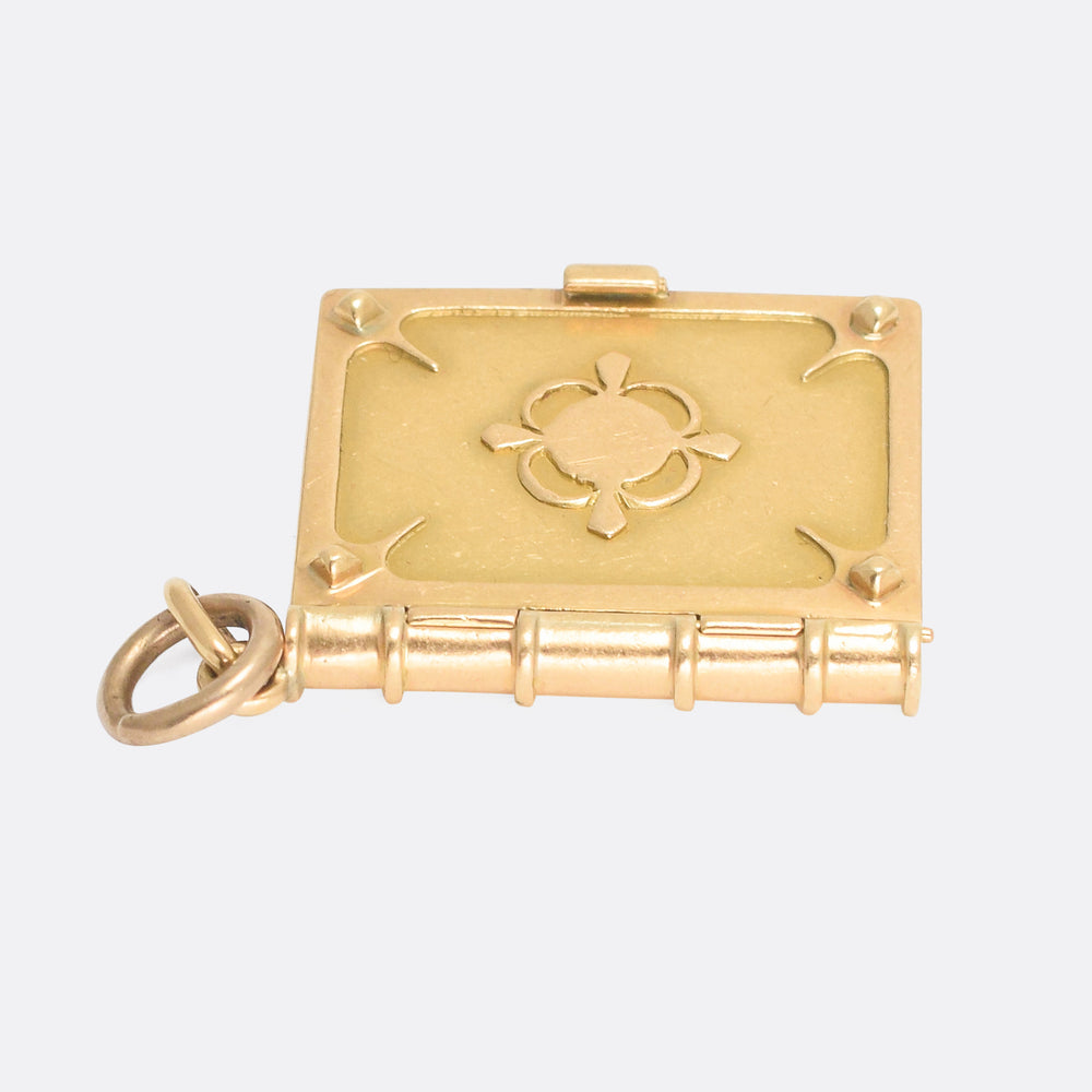 Victorian Gold Book Pendant