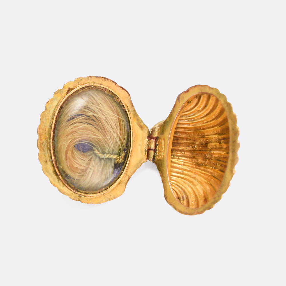 Victorian Gold Shell Locket