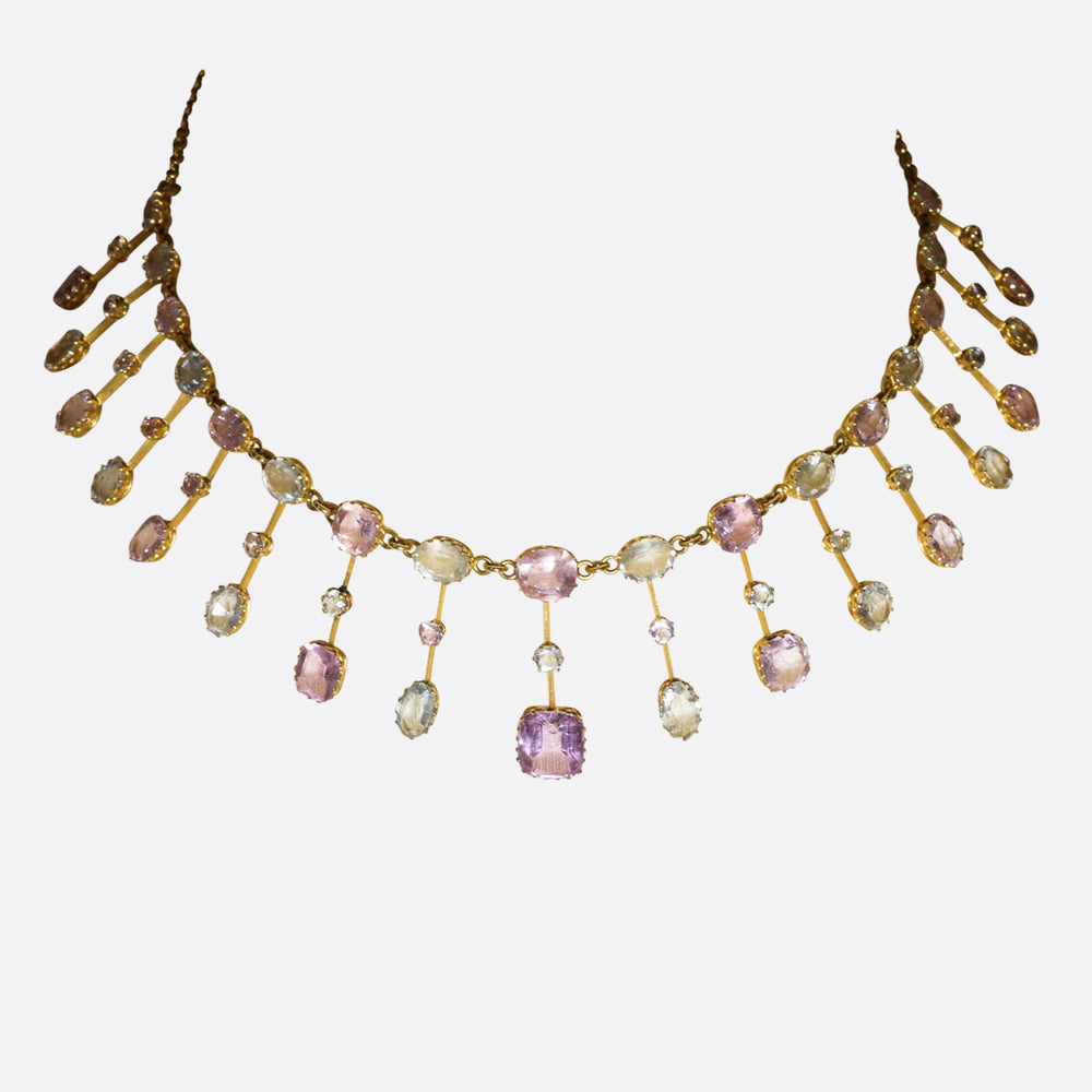 Victorian Imperial Topaz Collar & Pendant Set