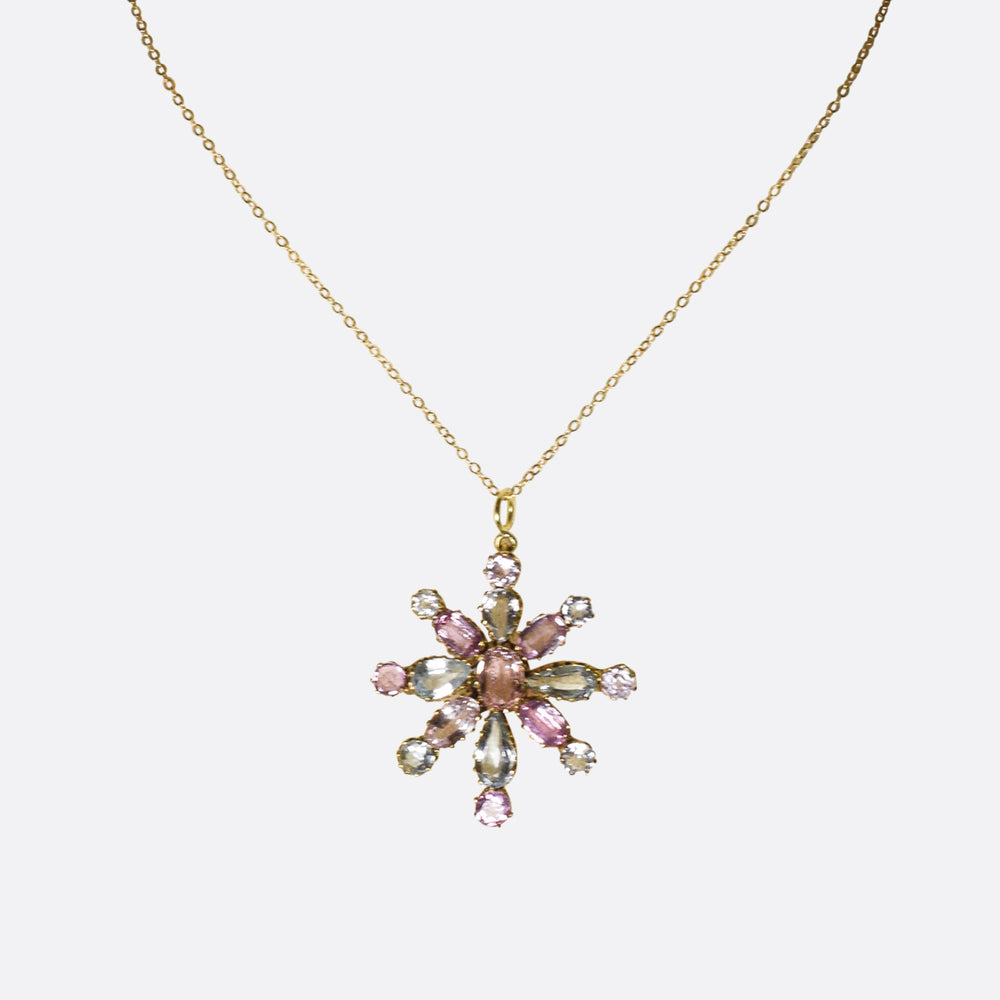 Victorian Imperial Topaz Collar & Pendant Set