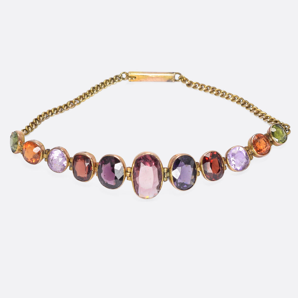 Victorian Multi-Gem Harlequin Bracelet