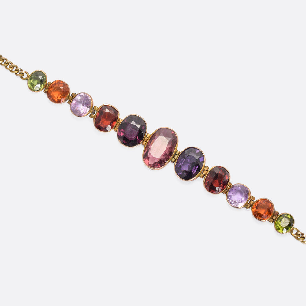 Victorian Multi-Gem Harlequin Bracelet