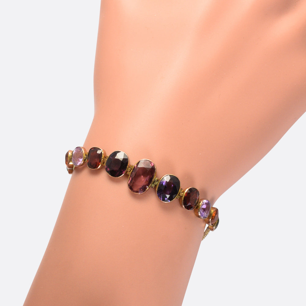 Victorian Multi-Gem Harlequin Bracelet
