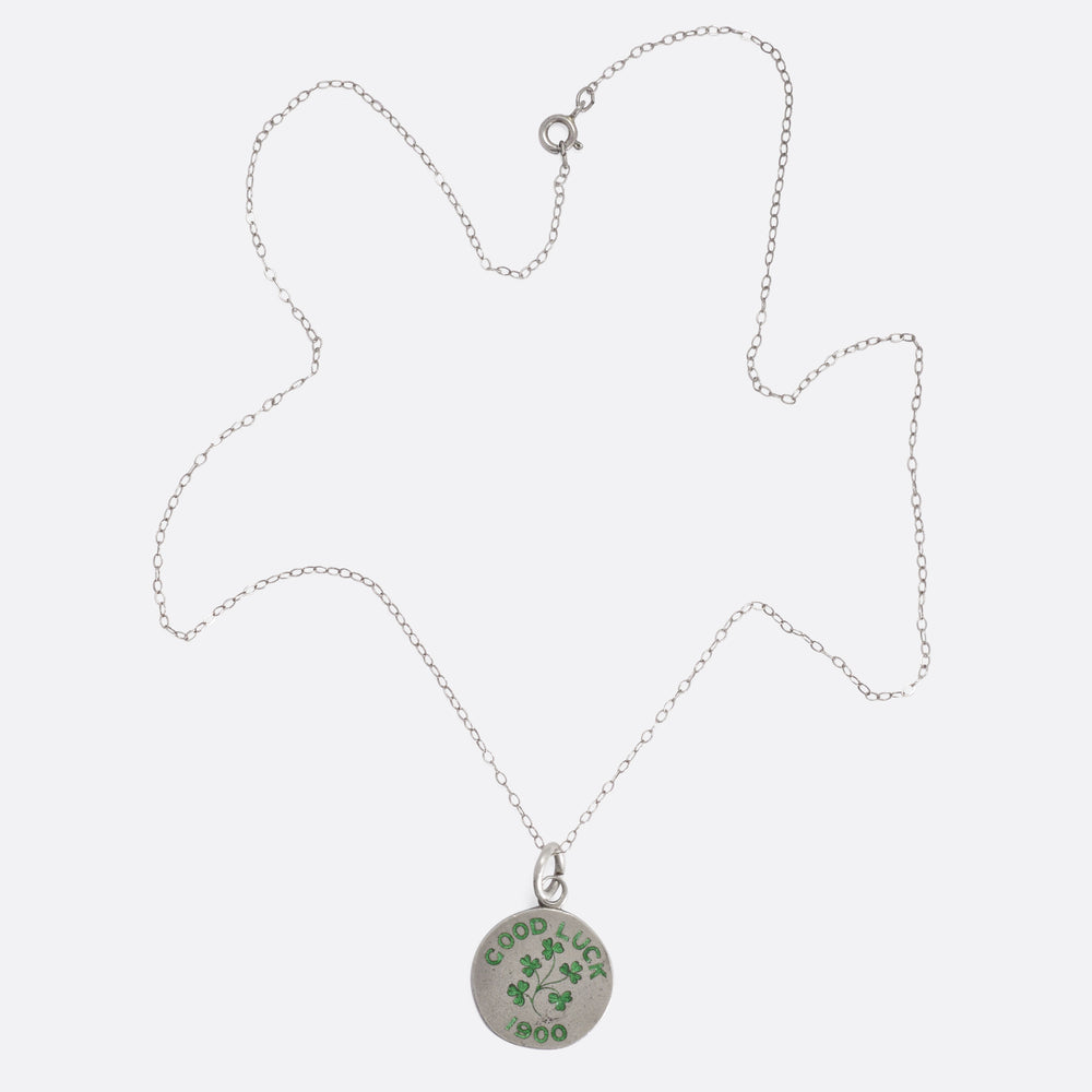 Victorian Royal Irish Good Luck Shamrock Pendant