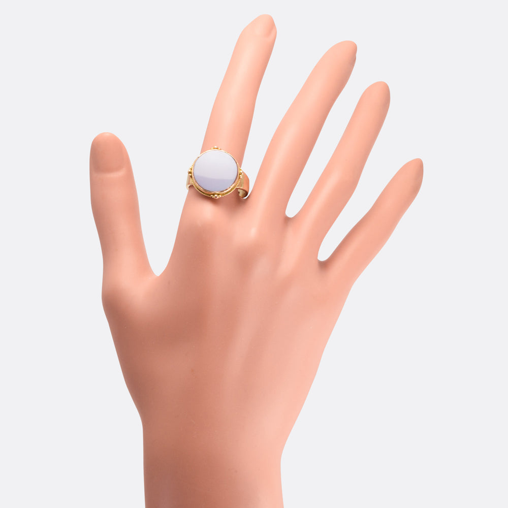 Victorian Sardonyx Round Signet Ring