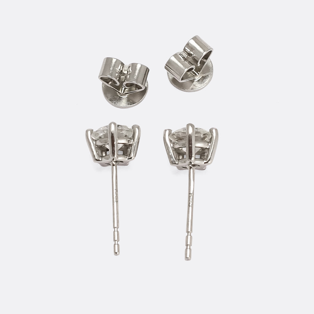 Vintage .75ct Diamond Stud Earrings