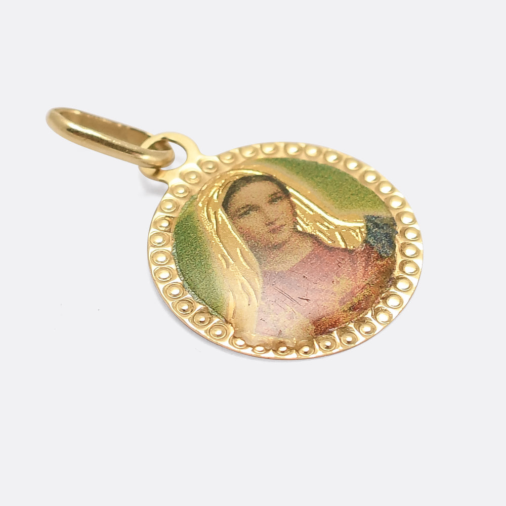 Vintage 14k Gold Madonna Pendant
