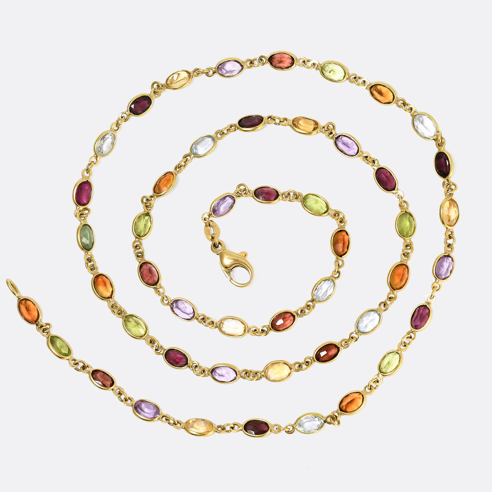 Vintage 18k Gold Harlequin Necklace