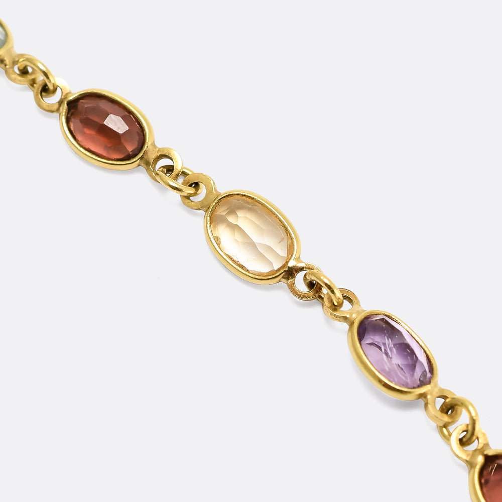 Vintage 18k Gold Harlequin Necklace