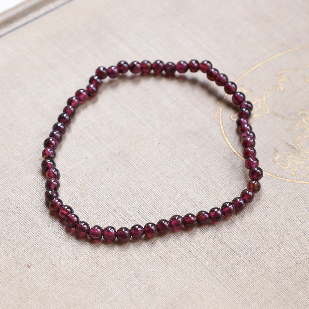 Vintage Almandine Garnet Bead Bracelet