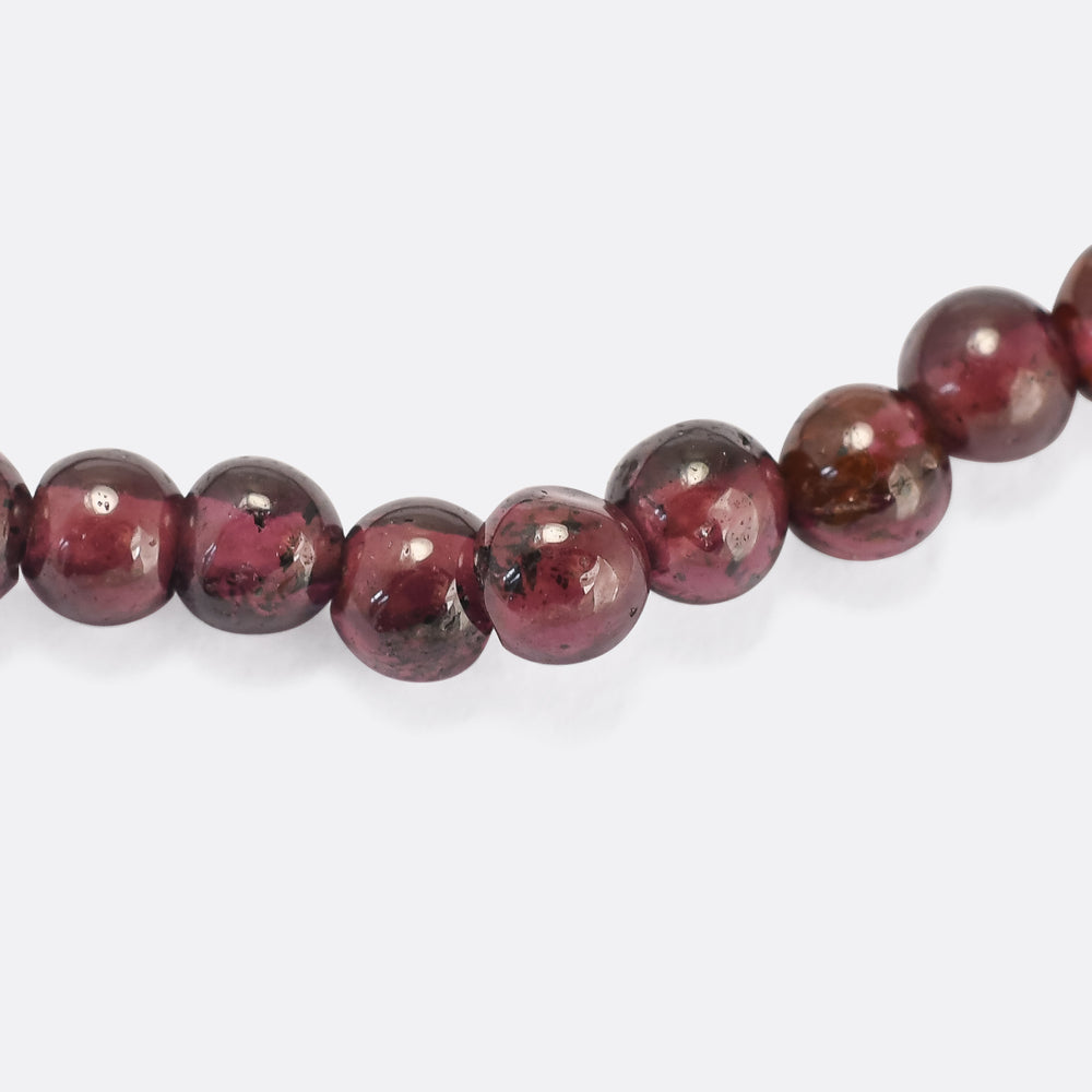 Vintage Almandine Garnet Bead Bracelet