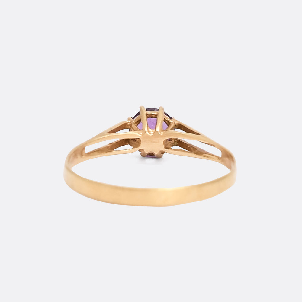 Vintage Amethyst Solitaire Ring