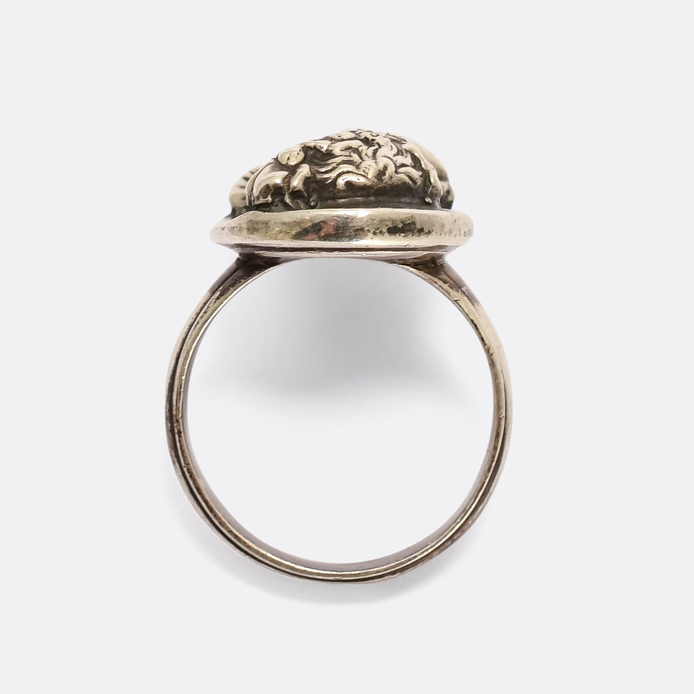 Vintage Antinous Silver Cameo Ring