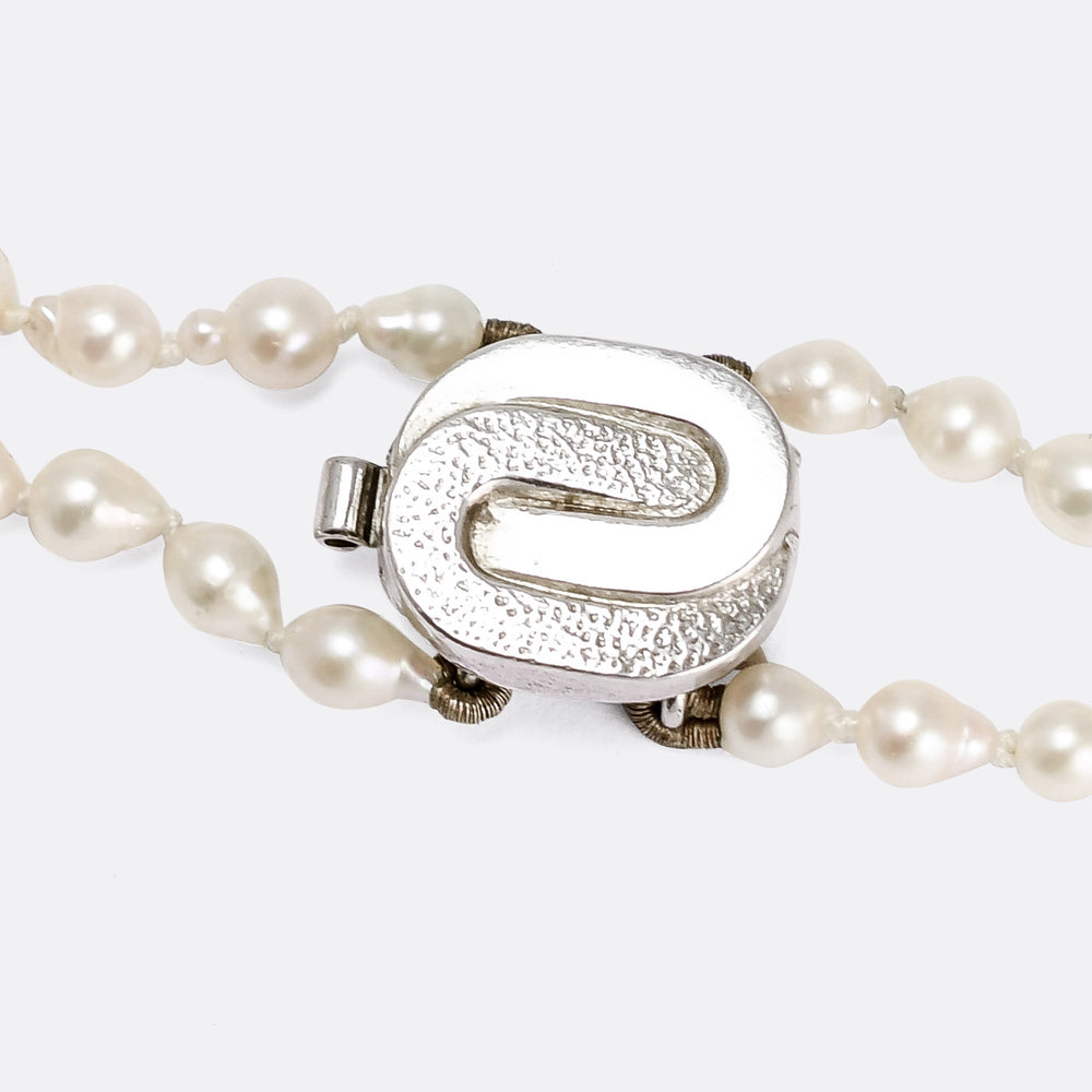 Vintage Double String Pearl Necklace