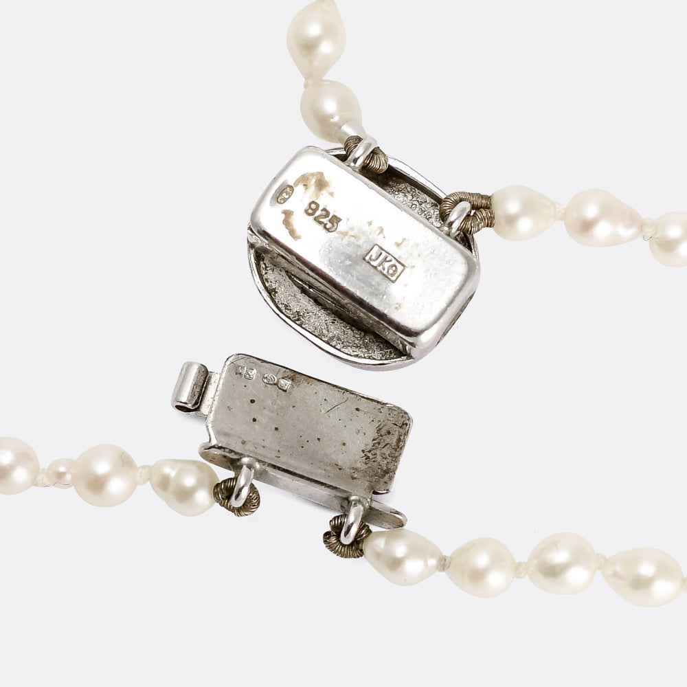 Vintage Double String Pearl Necklace