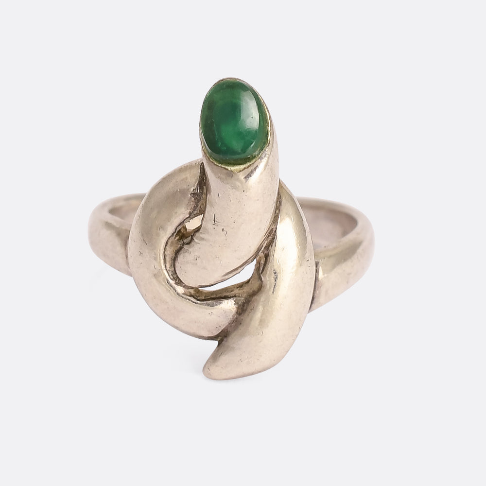 Vintage Emerald Knot Ring