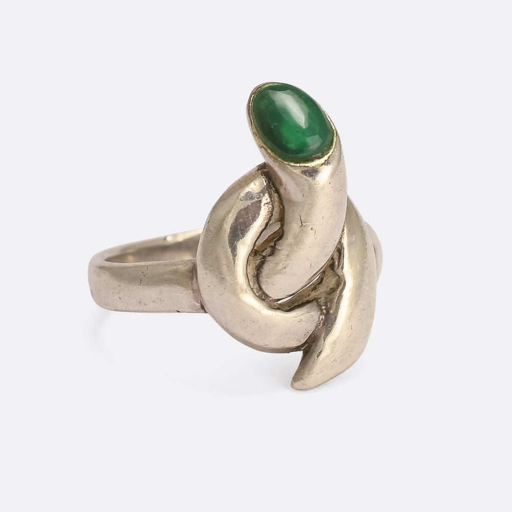 Vintage Emerald Knot Ring