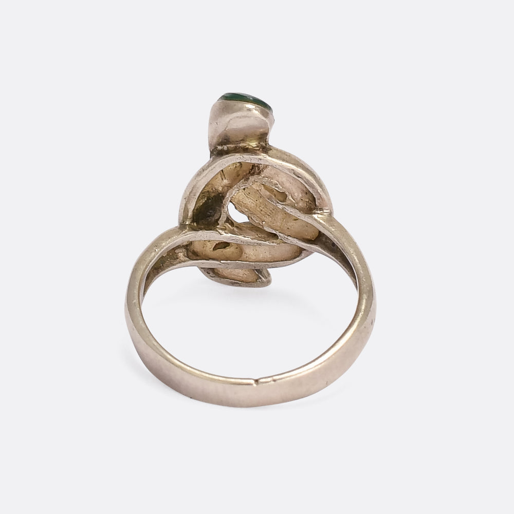 Vintage Emerald Knot Ring