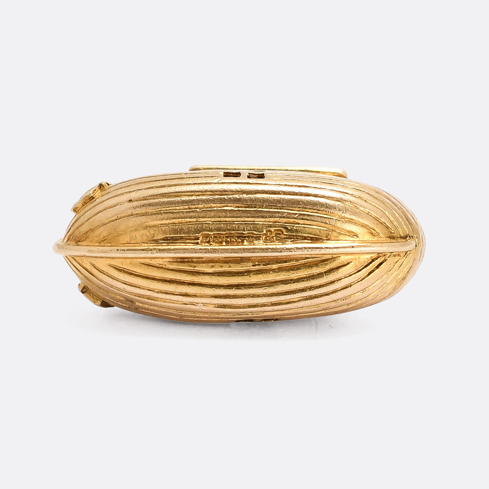 Vintage Gold Noah's Ark Charm