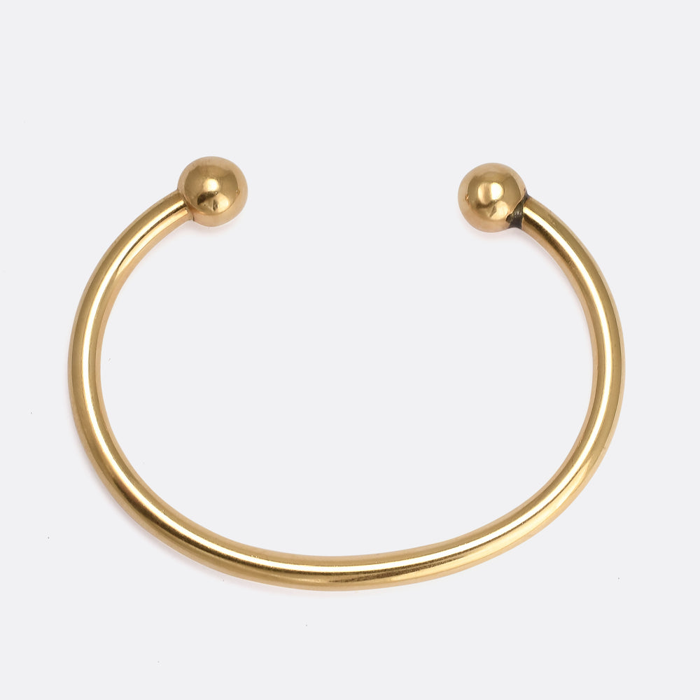 Vintage Gold Torque Bangle