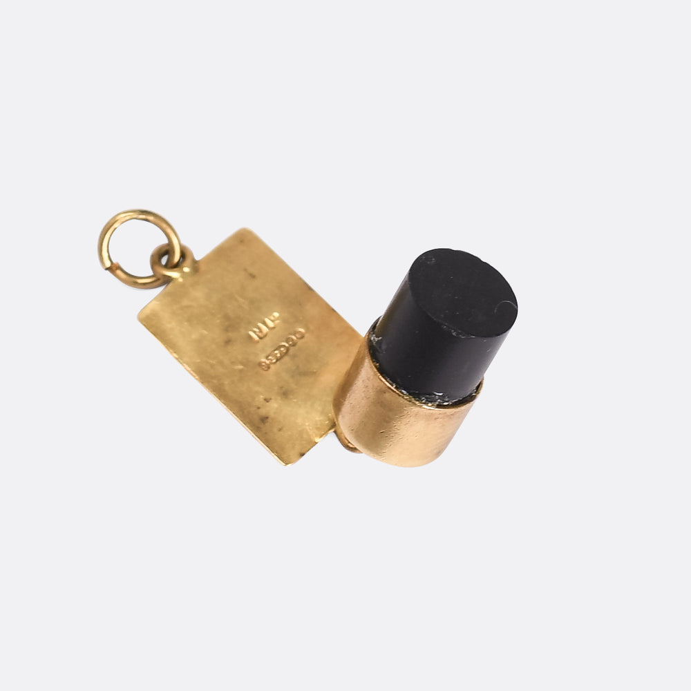 Vintage Gold & Ebony Touch Wood Lucky Charm