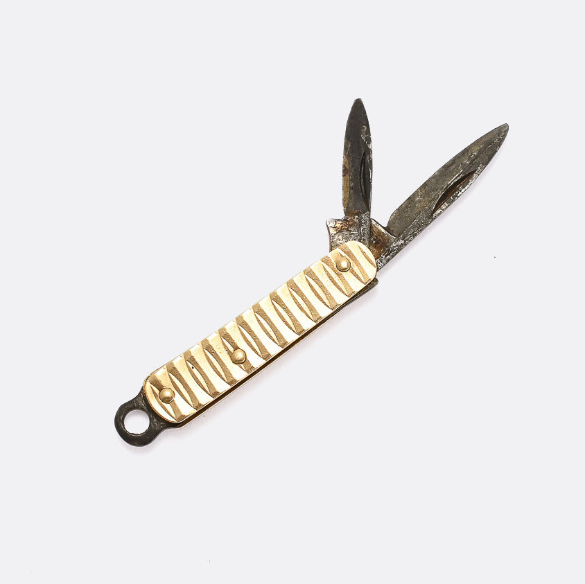 Vintage Miniature Gold Pocket Knife Charm