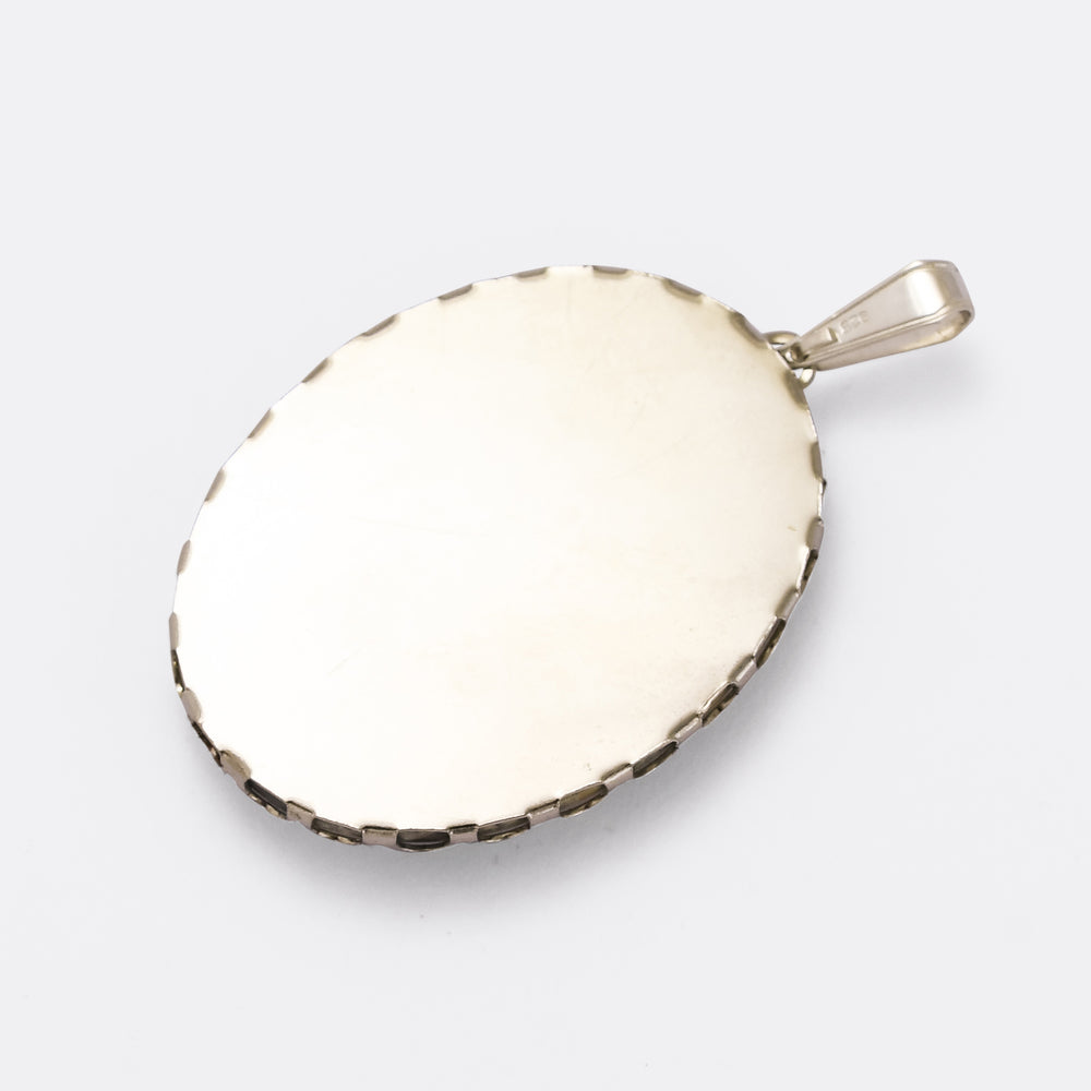 Vintage Plume Agate Pendant