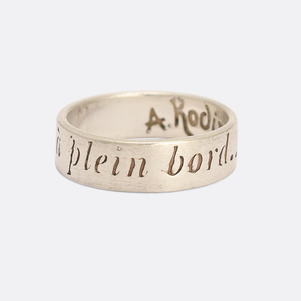 Vintage Silver une vie à plein bord A Rodin Ring