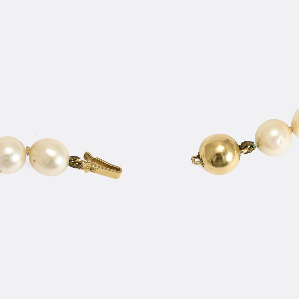 Vintage Single Strand Pearl Necklace