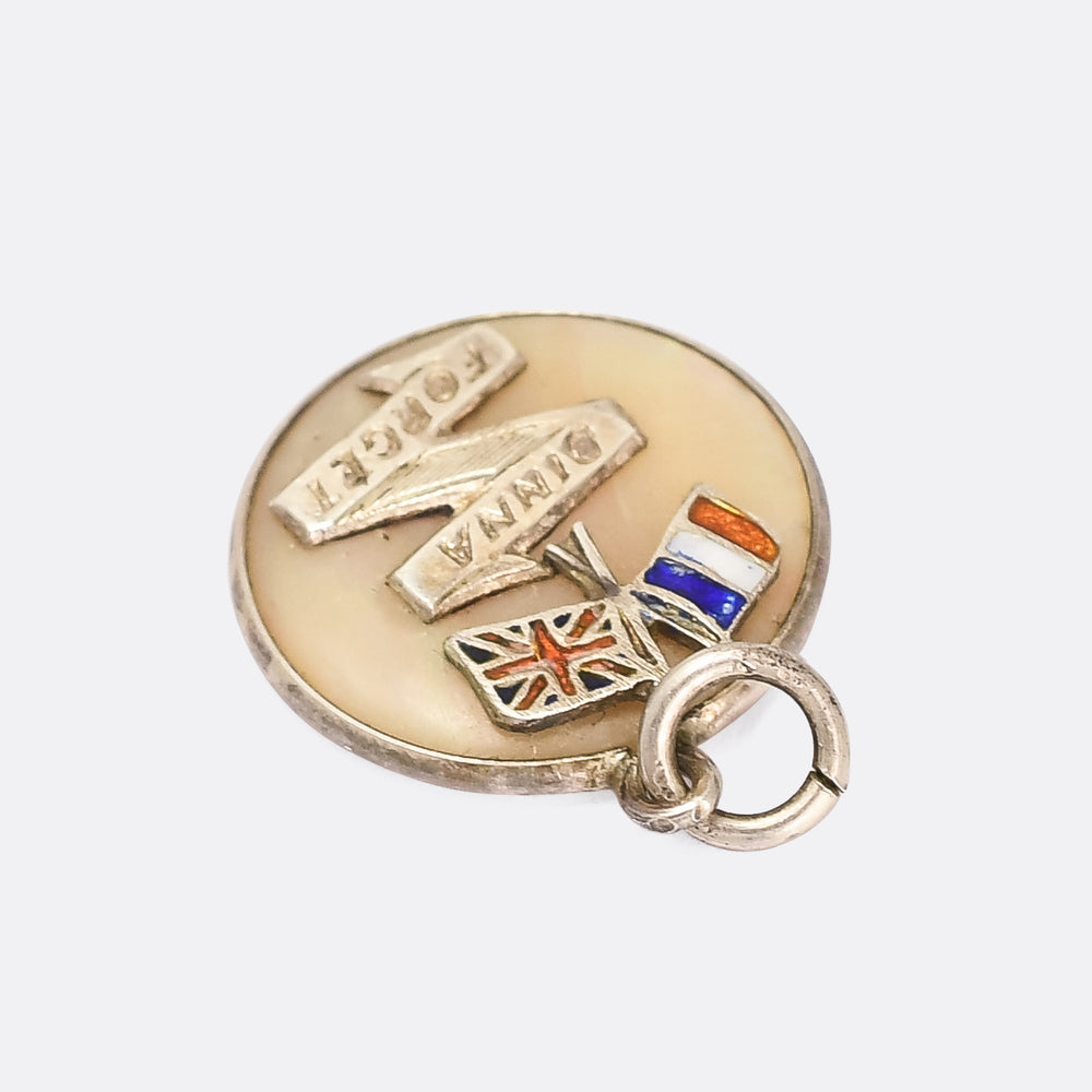 WW1 Dinna Forget Britain & France Pendant