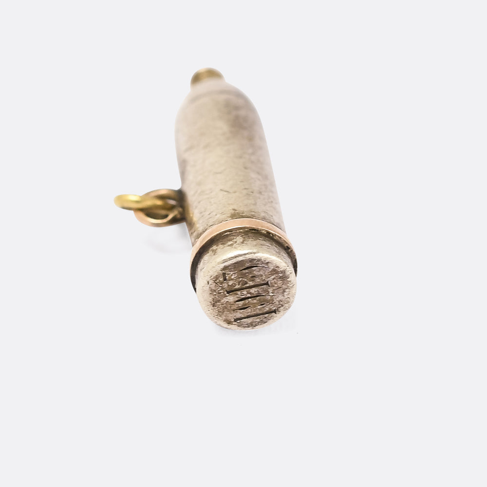 WW1 Silver & Gold Artillery Shell Pendant