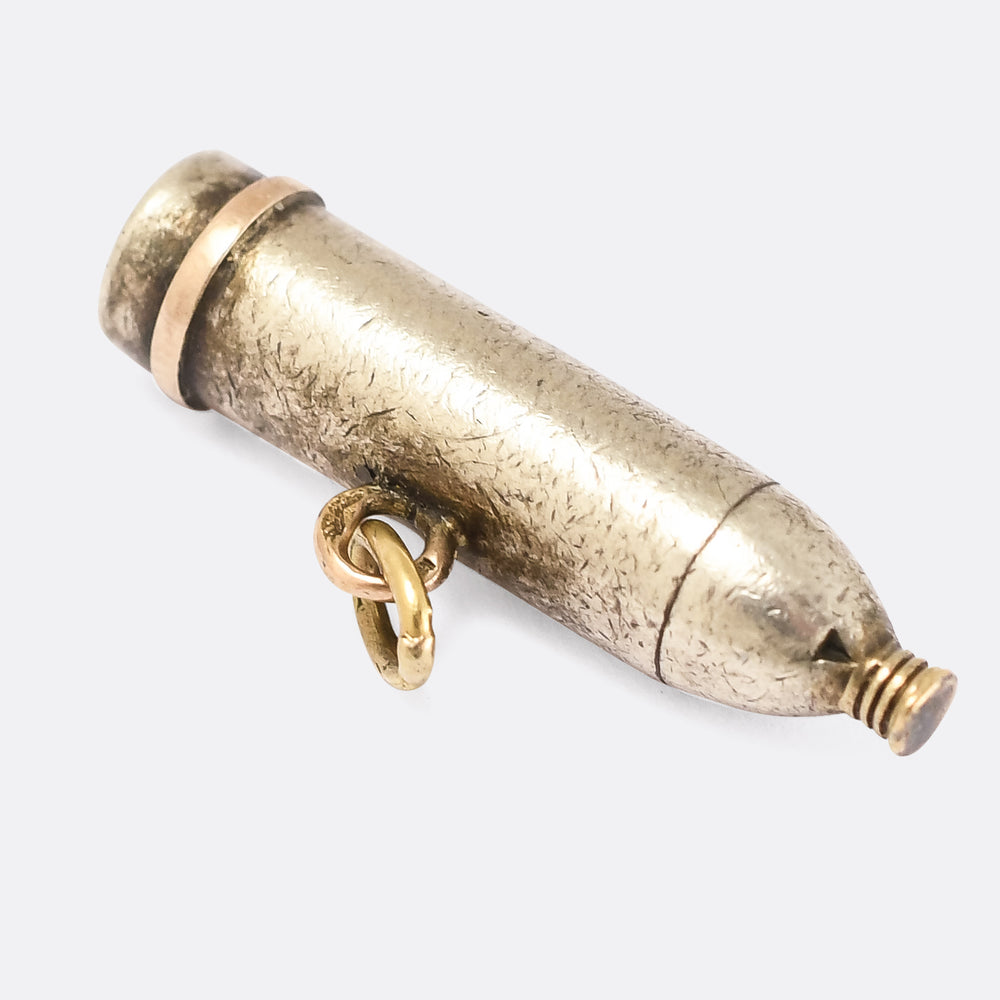WW1 Silver & Gold Artillery Shell Pendant