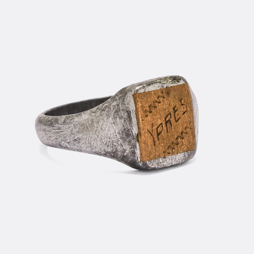 WW1 Ypres Trench Art Signet Ring