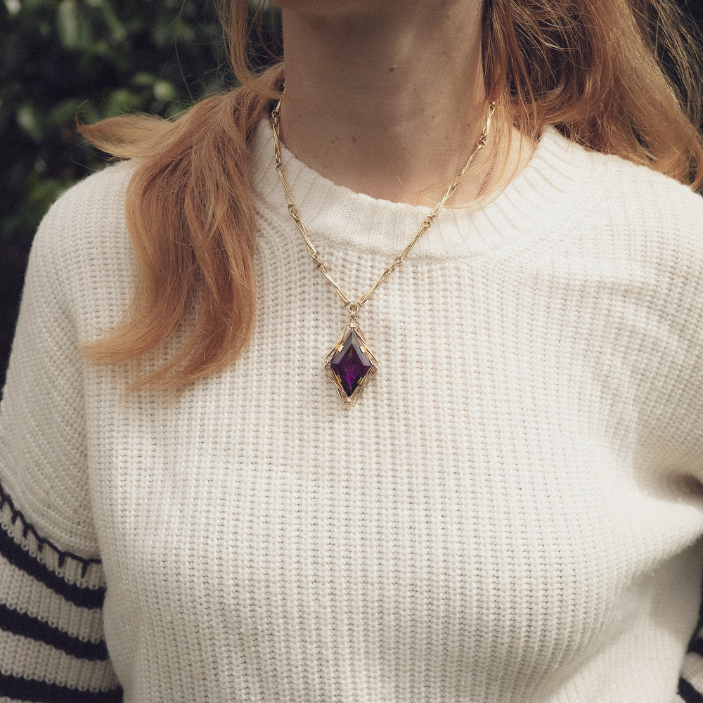 Victorian 26 Carat Amethyst Necklace