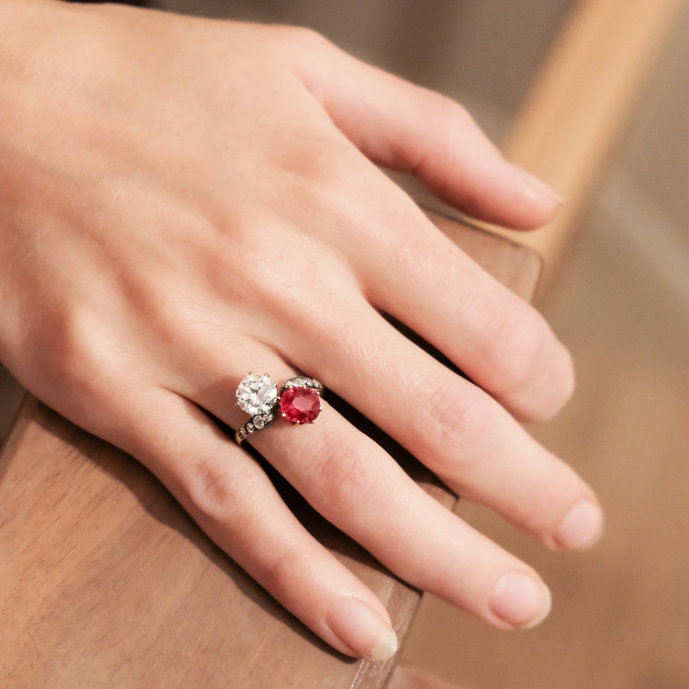 Art Nouveau Diamond & Burma Ruby