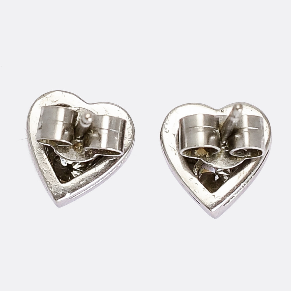 0.72ct Diamond Heart Stud Earrings