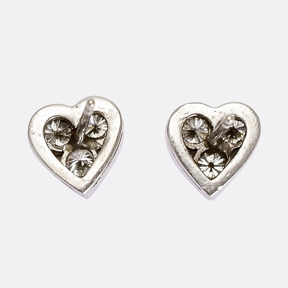 0.72ct Diamond Heart Stud Earrings