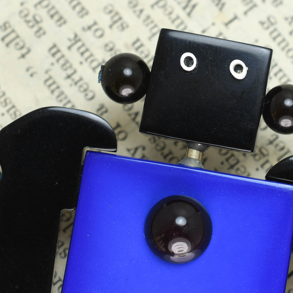 Vintage Robot Brooch by Guillemette L'Hoir, Paris