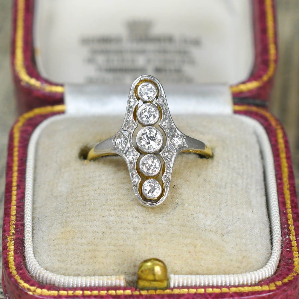 Edwardian Diamond Openwork Cluster Ring