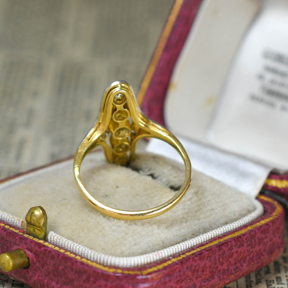 Edwardian Diamond Openwork Cluster Ring