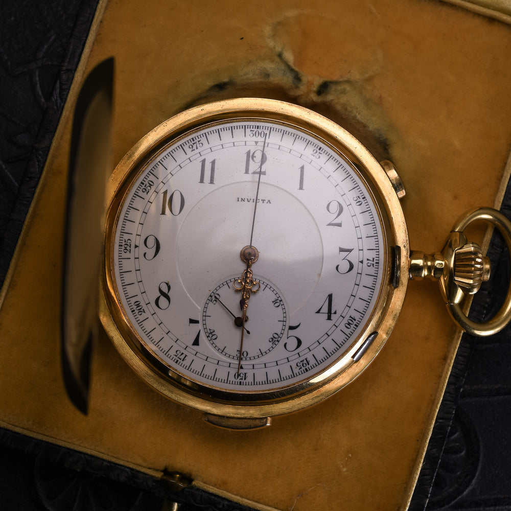 Antique 18k Gold Invicta Repeater Pocket Watch, Governor of Tripoli