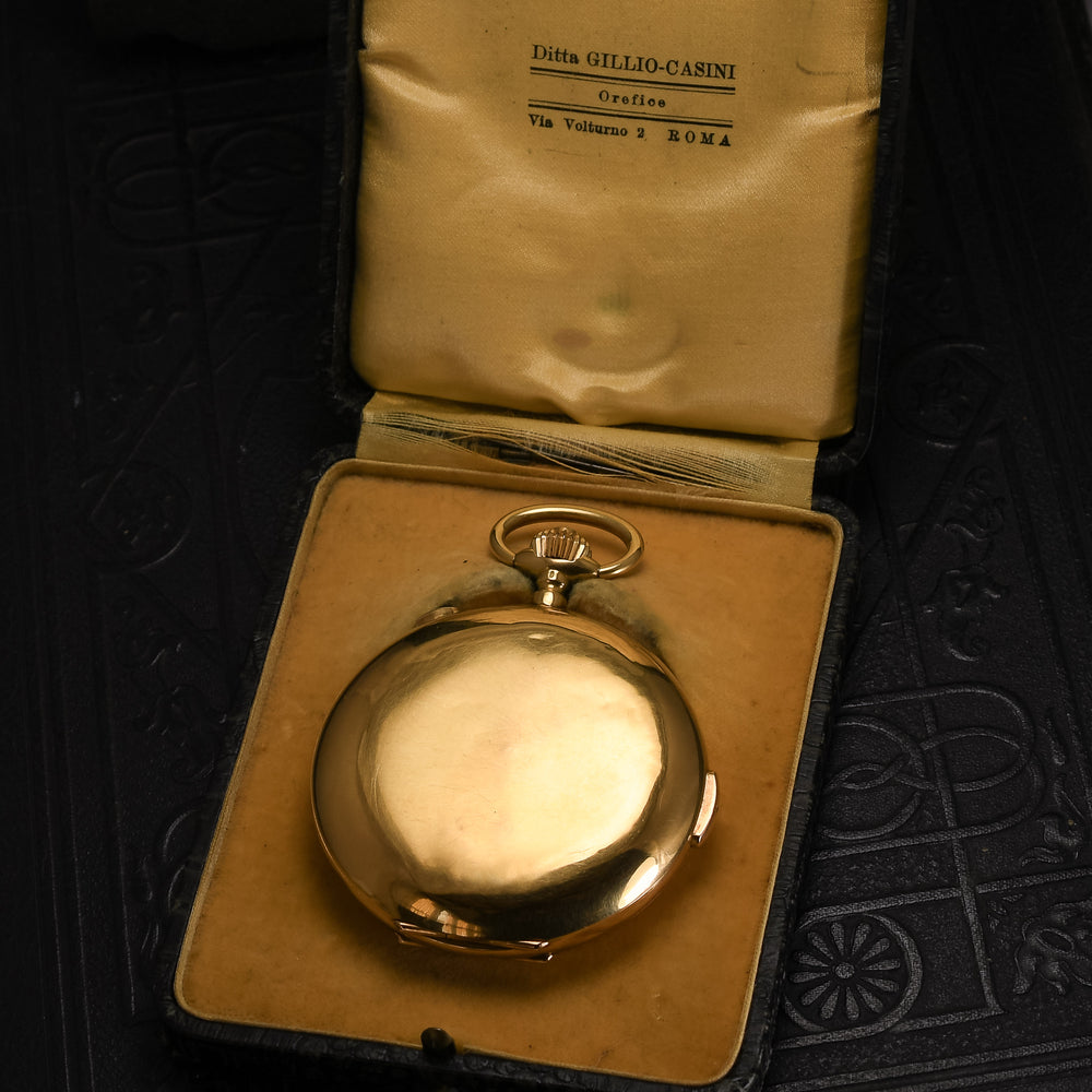 Antique 18k Gold Invicta Repeater Pocket Watch, Governor of Tripoli
