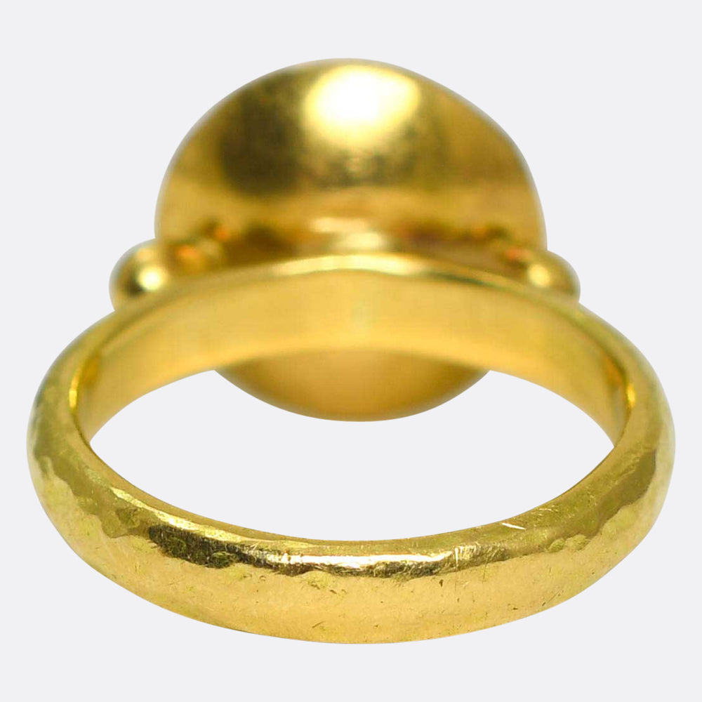 1.8ct Old Mine Cut Diamond Modernist 18k Gold Ring