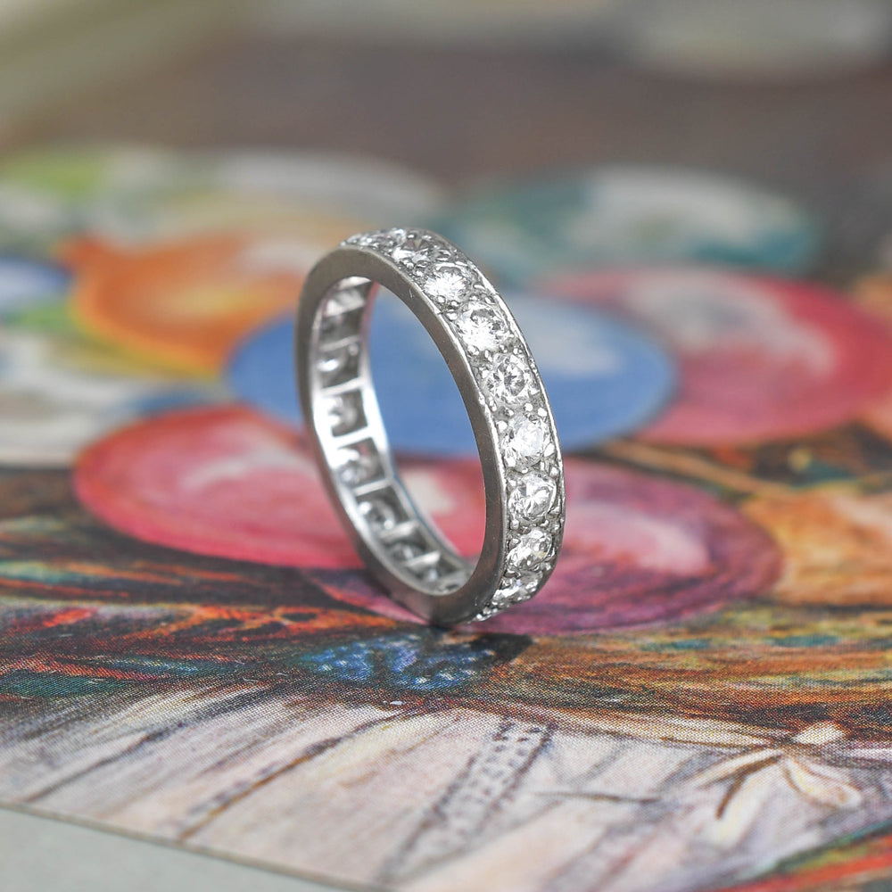 Art Deco 2ct Diamond Platinum Eternity Ring